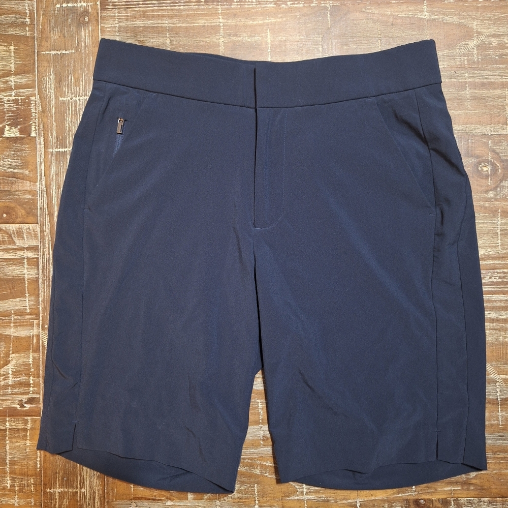 ATHLETA Shorts Women's Sz 0 Blue Trekkie Bermuda Lightweight Hiking Pockets 9”‎
